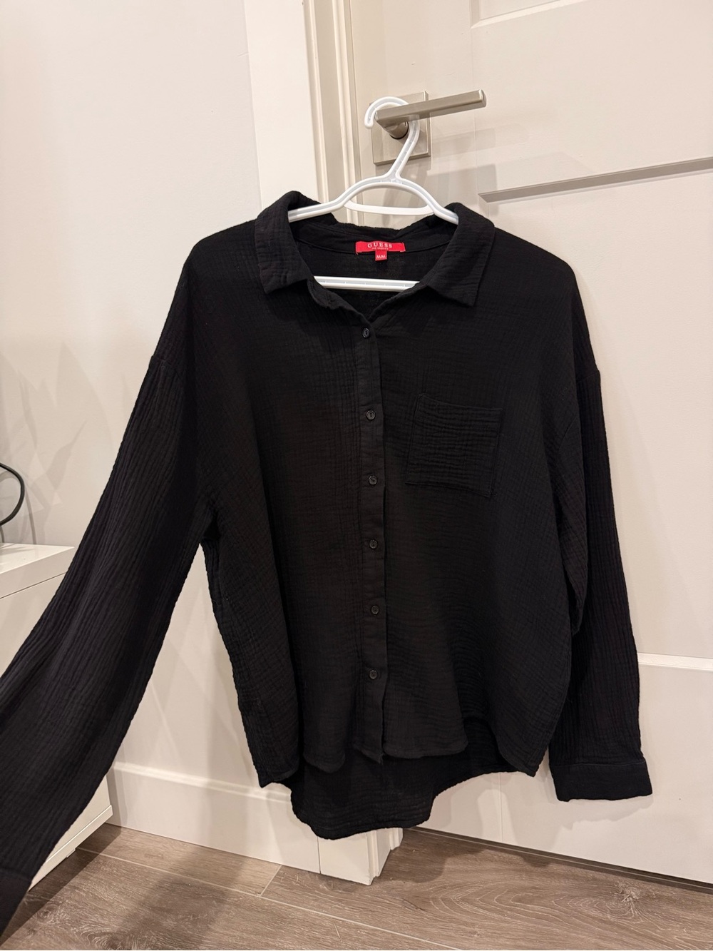 Guess crinkle button down shirt
